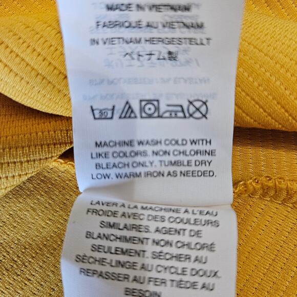 Madewell Texture Thread Tiered Tank Top Size Medium J0279 Mustard Flowy Strappy - Picture 8 of 11